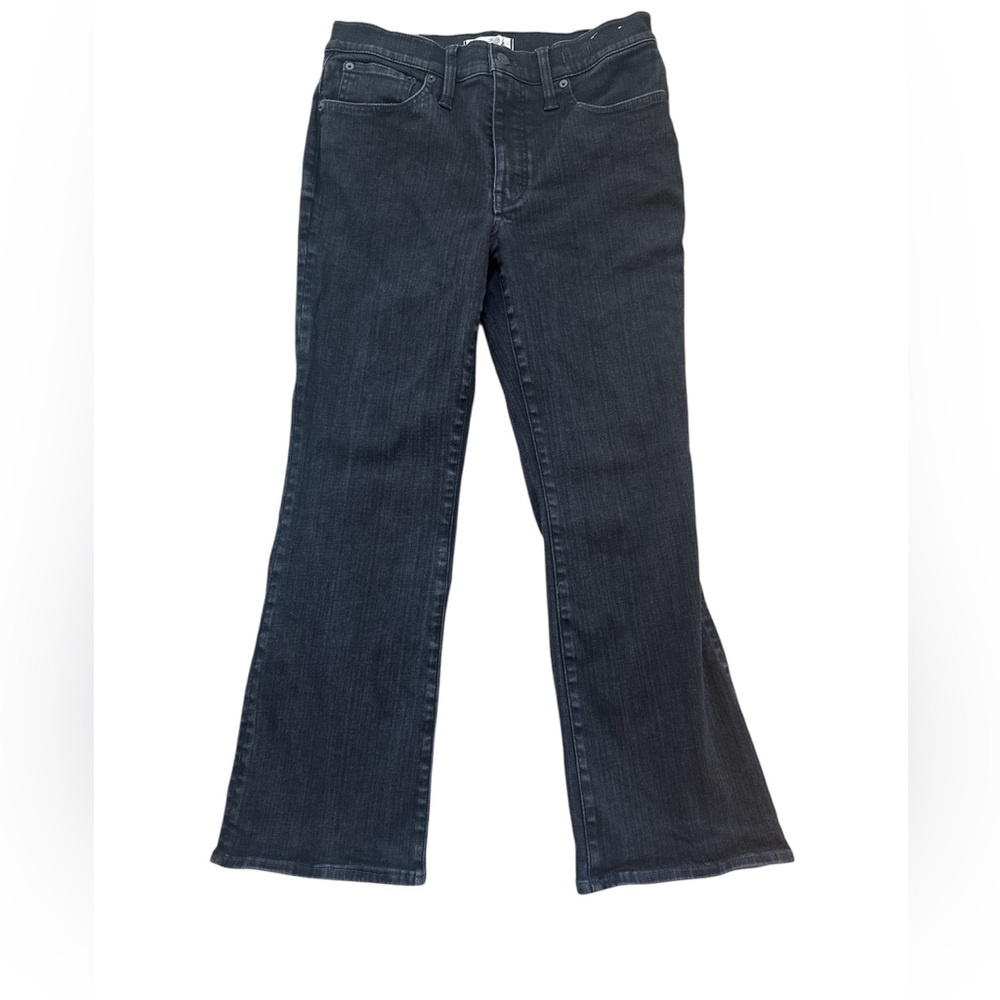 Madewell Mid RiseKick Out Black Flare Jeans size 30 - Picture 3 of 9